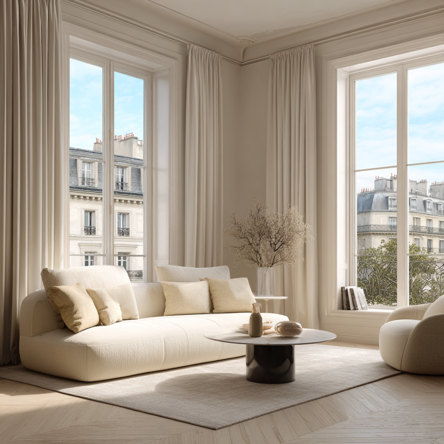 Appartement parisien lumineux 3 pièces avec parquet haussmannien - Achat immobilier Paris AppartParis